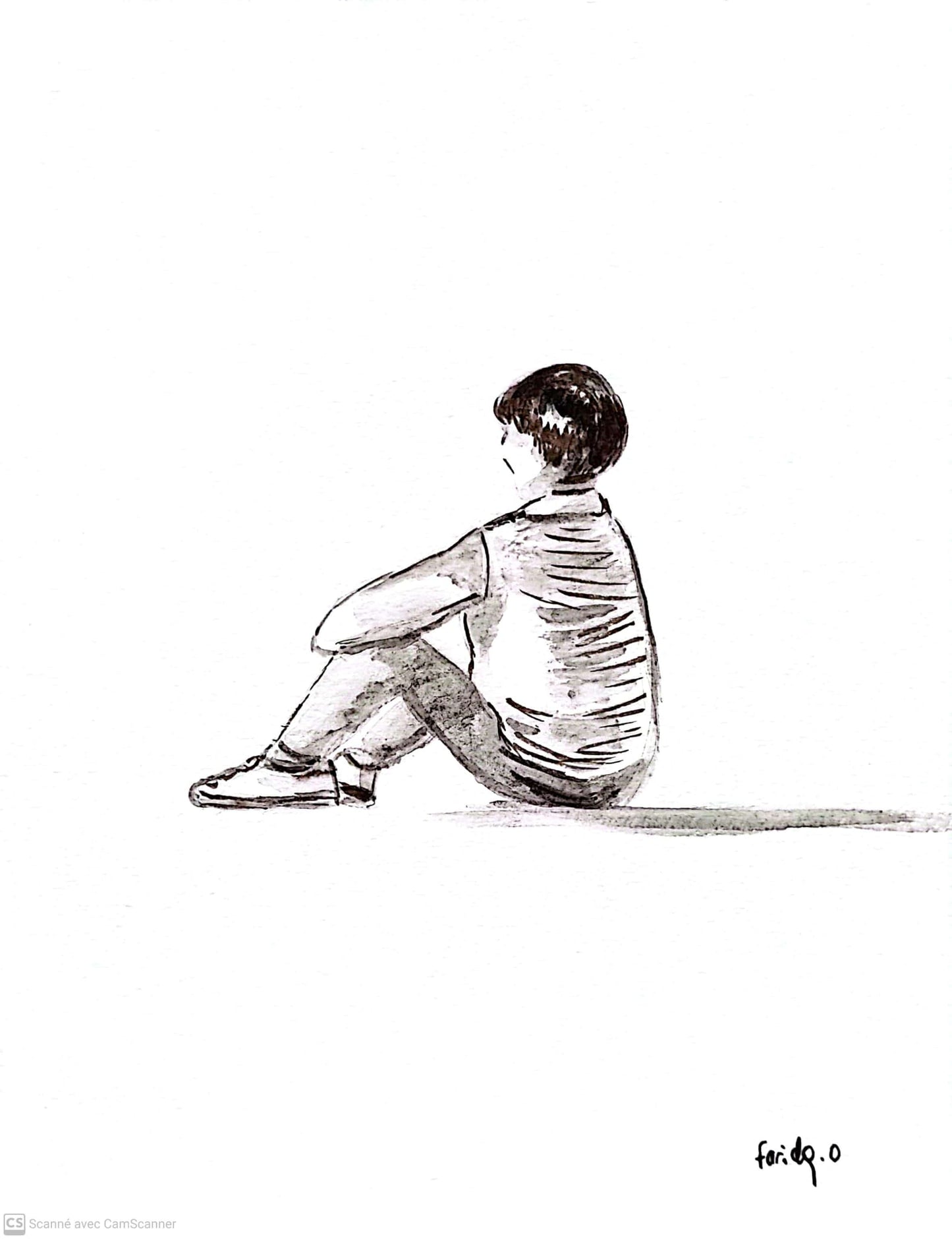 Silhouette de l’enfance - Peinture originale