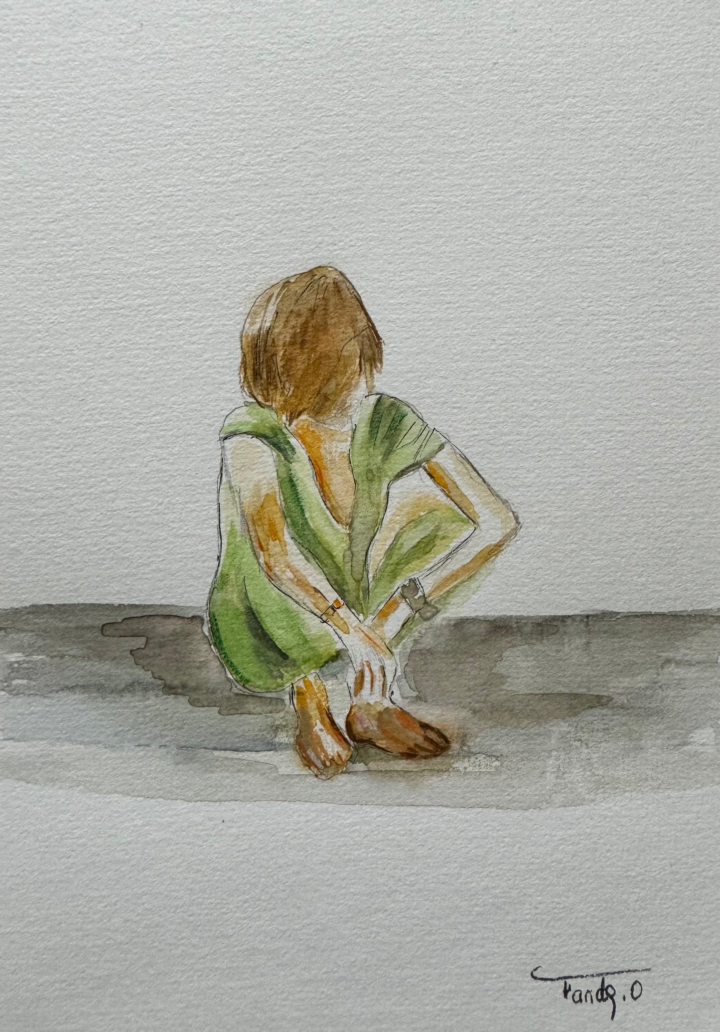 Silhouette en Tailleur - Peinture originale