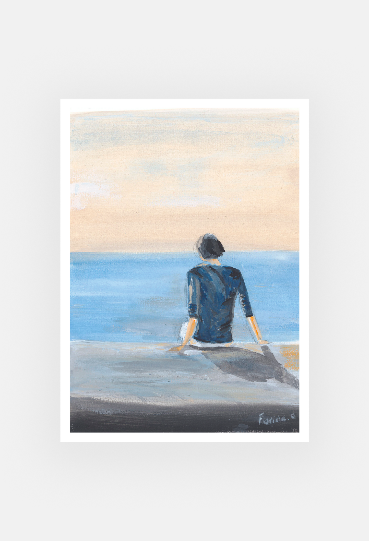 Face à la mer  - Impression numérique