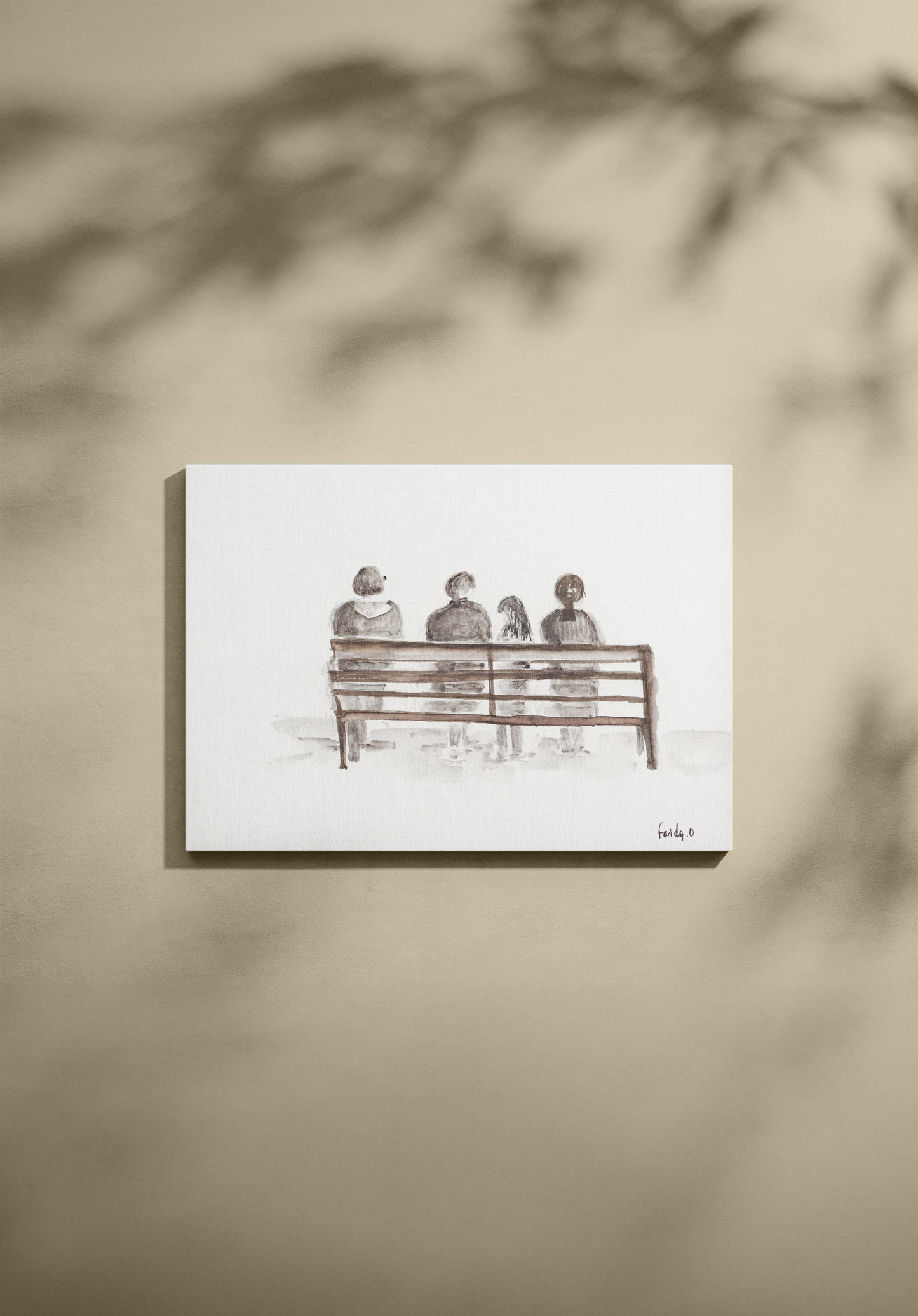 Conversation sur le banc - Impression numérique