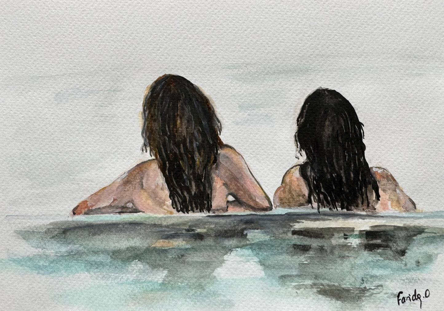 Tendresse océane - Peinture originale