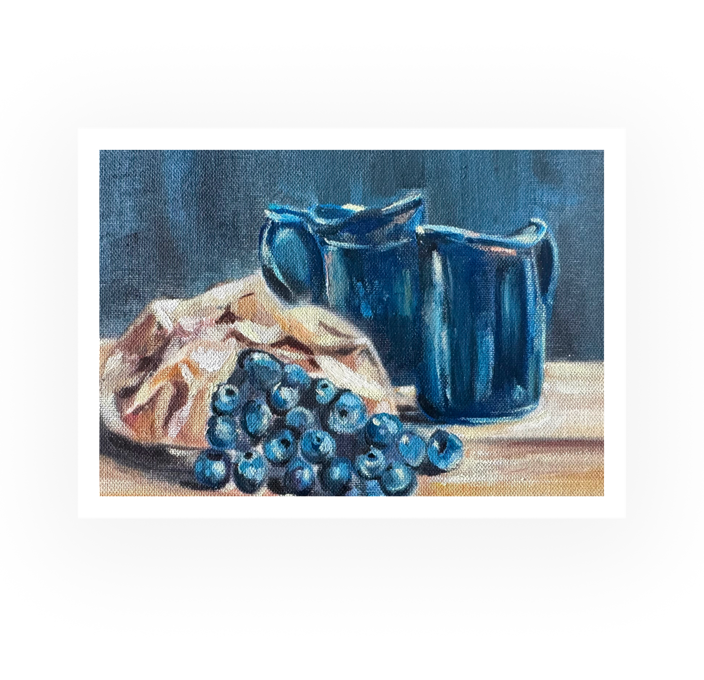 La table aux myrtilles - Peinture originale