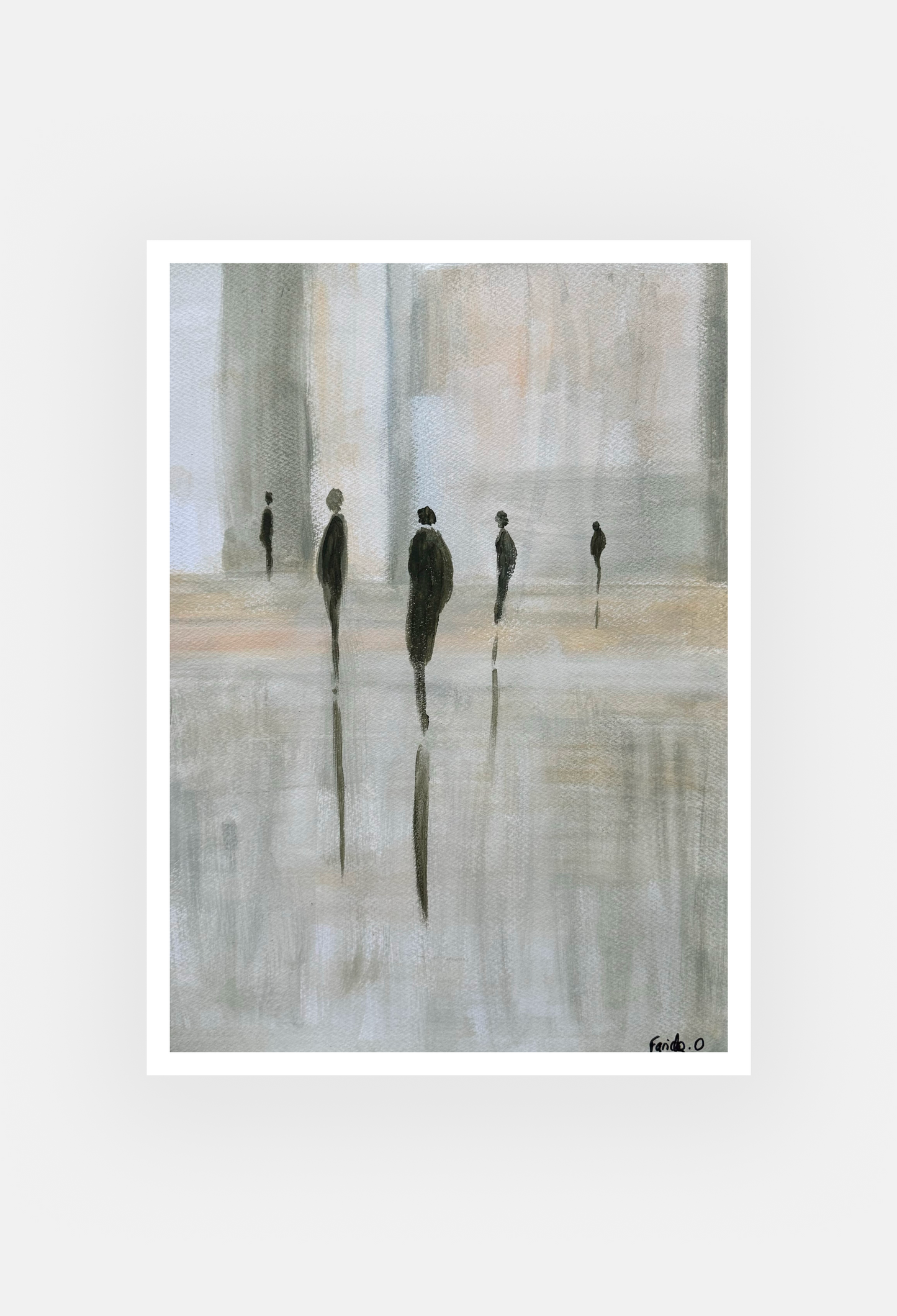 Silhouettes dans l'Aube - Impression numérique